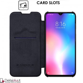 Odinis Nillkin qin serijos dėklas - juodas (MI 9 LITE) Odinis Nillkin qin serijos dėklas - juodas (MI 9 LITE)